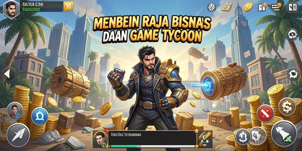 Menampilkan gameplay seru dalam membangun bisnis di Tycoon.