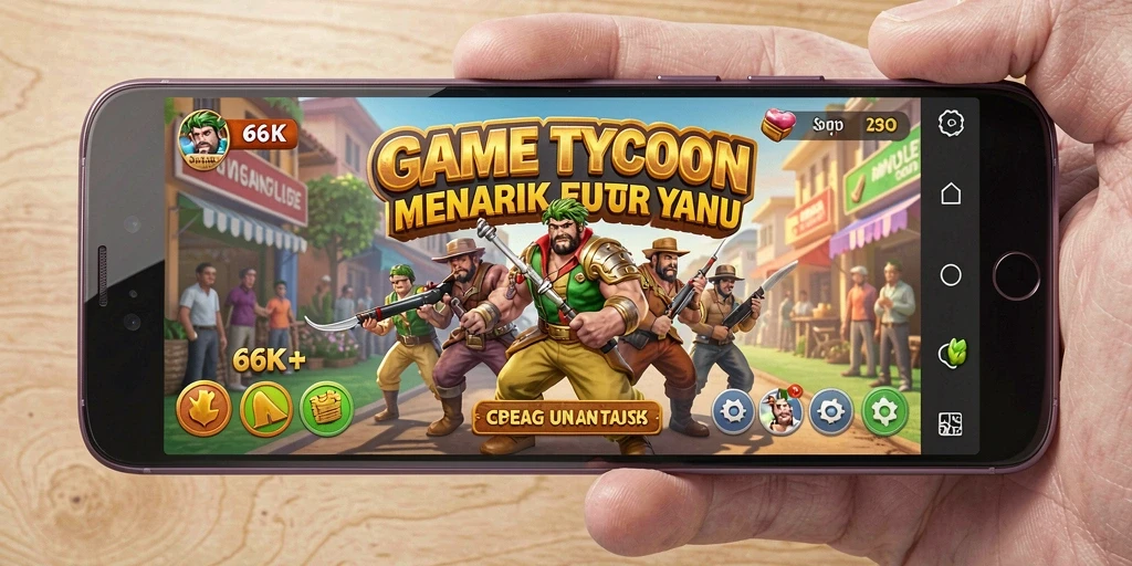 Screenshot utama 66K menampilkan dinamika gameplay Tycoon yang seru.