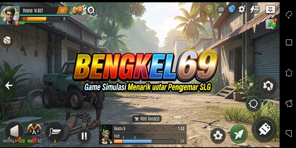Screenshot gameplay BENGKEL69 yang menunjukkan pengelolaan bengkel.