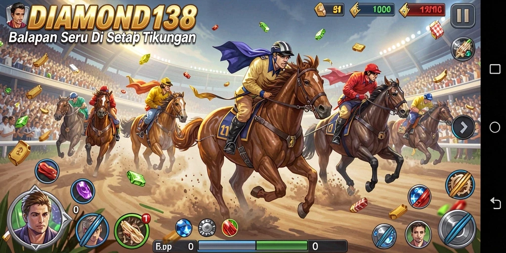 Tampilan gameplay balapan seru di DIAMOND138