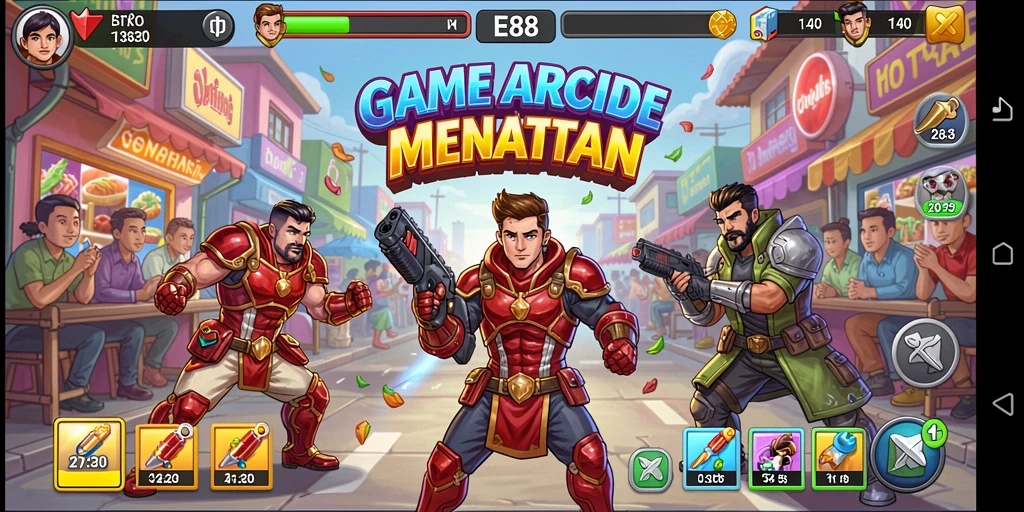 Tampilan gameplay E88 yang seru dan penuh aksi