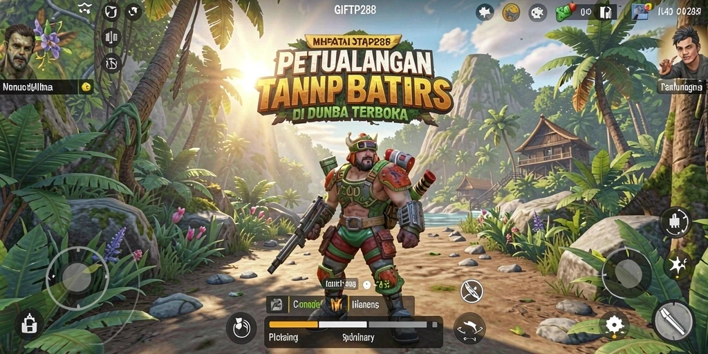 Tampilan gameplay menarik dari dunia terbuka yang luas.