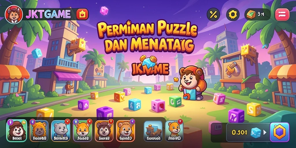 Tampilan screenshot <strong>JKTGAME</strong> menampilkan gameplay puzzle yang menantang.