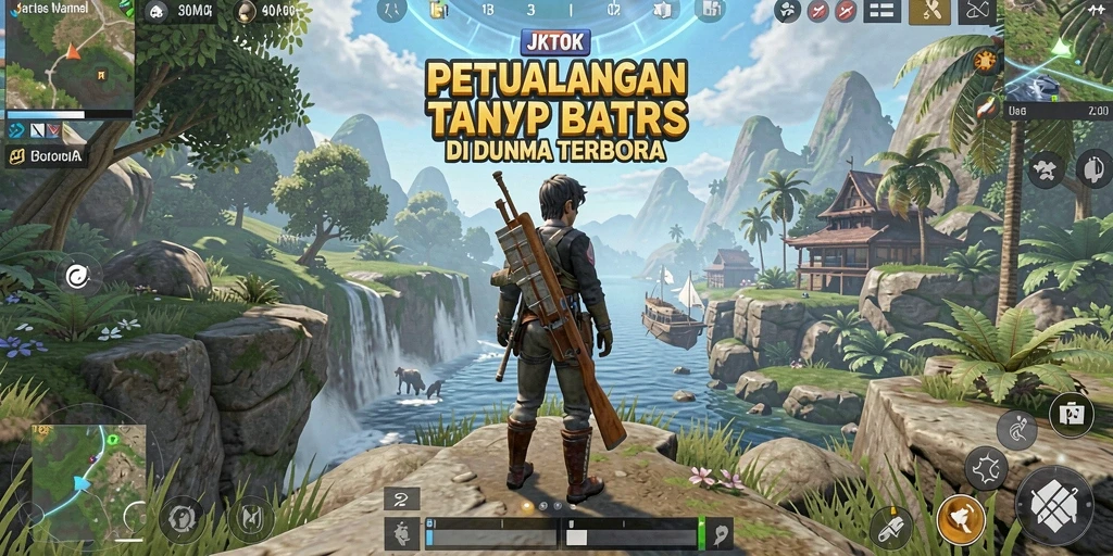Tampilan gameplay indah dari JKTOK dengan kebebasan menjelajahi dunia terbuka.