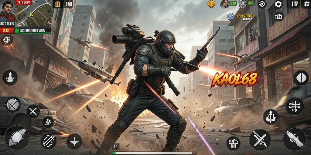 Tampilan gameplay seru dari KAOL68 yang penuh aksi.