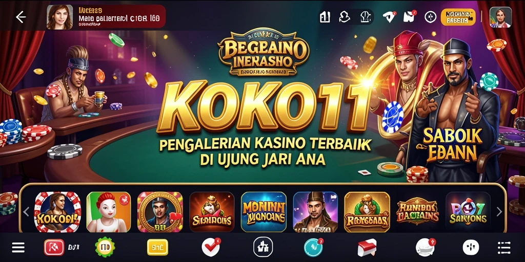 Screenshot KOKO11 menampilkan momen seru permainan Kasino dengan grafis menakjubkan.