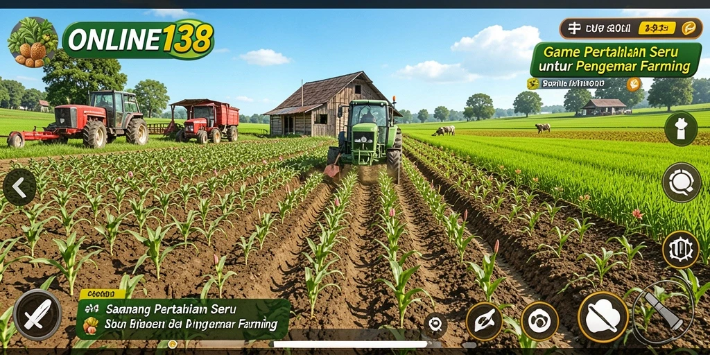 Screenshot menunjukkan gameplay menarik dari pertanian yang seru.