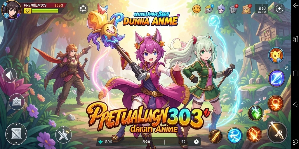Screenshot gameplay menunjukkan karakter anime dalam aksi seru.