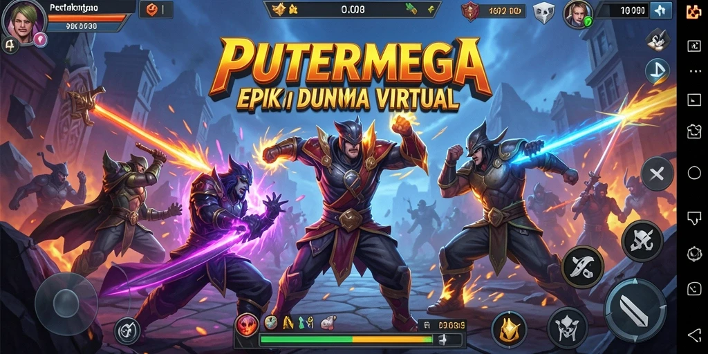 Tampilan aksi pertarungan yang mendebarkan dalam PUTERMEGA.