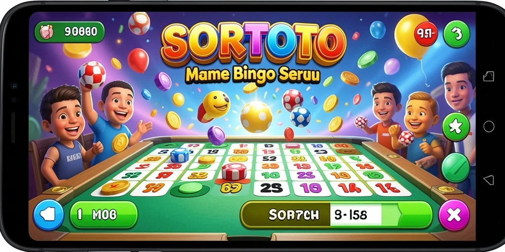 Tampilan gameplay SORTOTO yang menarik dan seru.