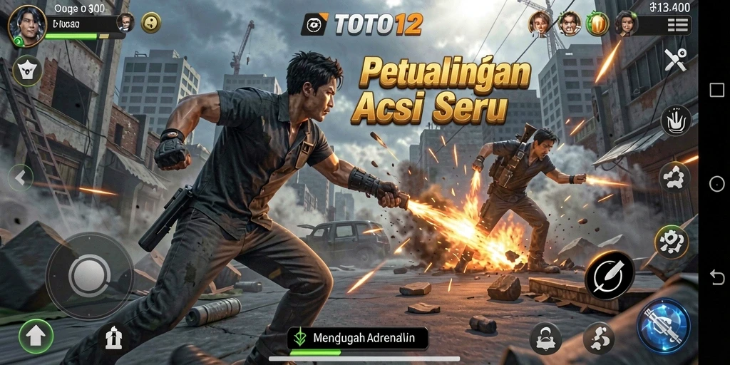 Tampilan aksi seru dalam gameplay TOTO12