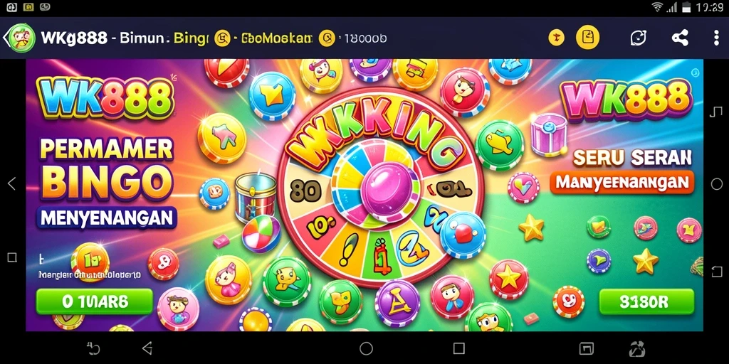 Tampilan gameplay WK888 yang menarik dengan suasana Bingo yang mendebarkan.
