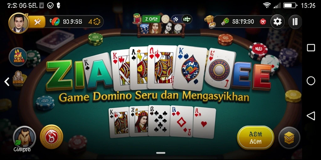 Tampilan gameplay Domino yang seru dan interaktif di ZIATOGEL.
