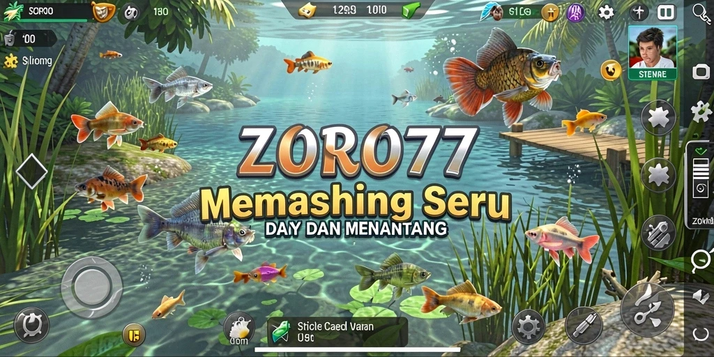 Tampilan menarik dari gameplay memancing di ZORO77.